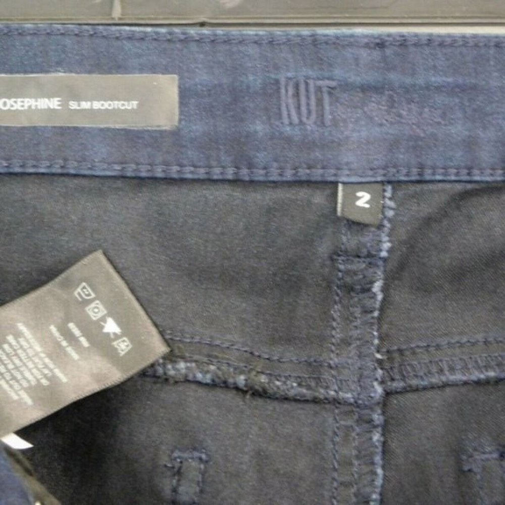 Kut From The Kloth Womens Josephine Boot Cut Jeans Blue Pockets Slim Fit 2 New - Picture 7 of 10